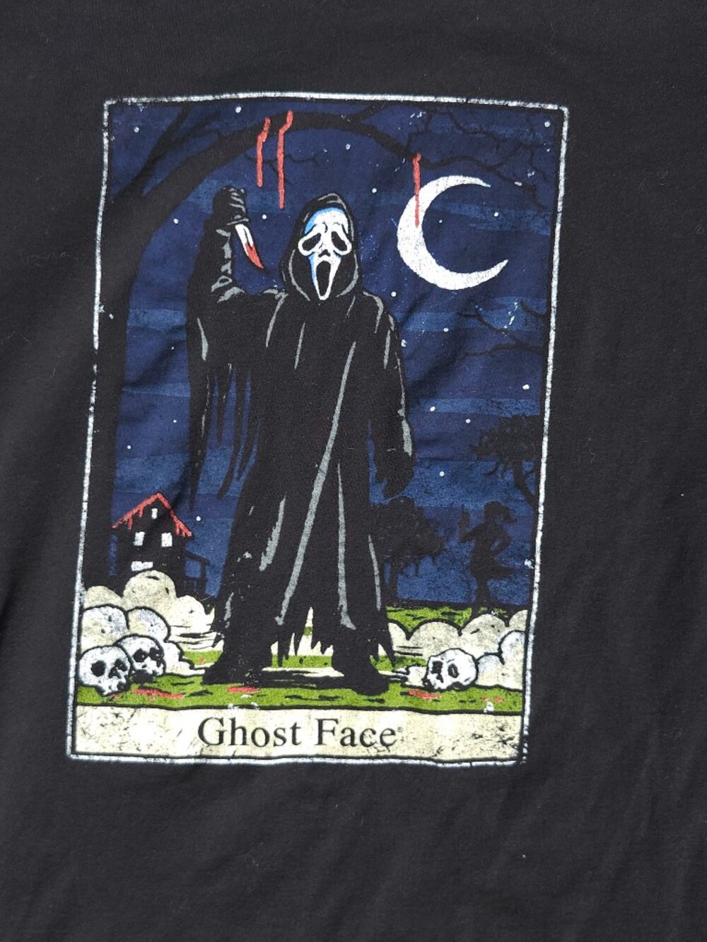 SCREAM GHOSTFACE The ICON of Halloween Tarot Card t-shirt L